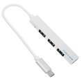 thumbnail image 1 of 1pc Aluminium Alloy USB Hub Office Laptop 4 Ports Expansion Transfer Adapter, 1 of 7