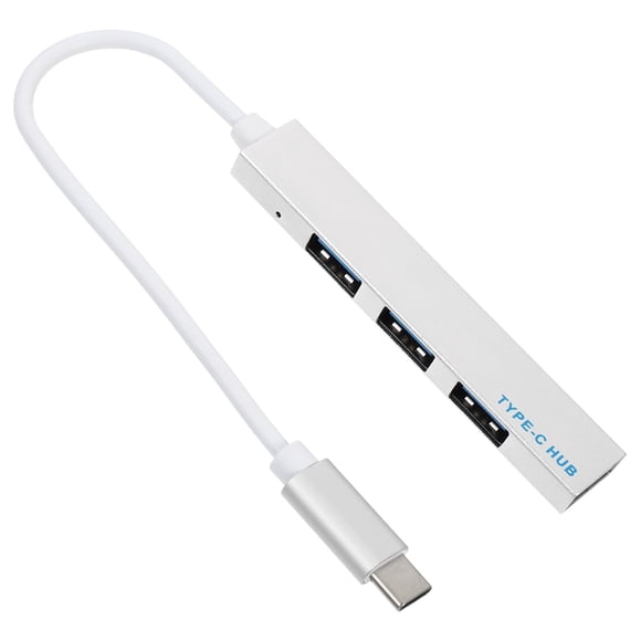 1pc Aluminium Alloy USB Hub Office Laptop 4 Ports Expansion Transfer Adapter