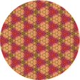 thumbnail image 1 of Ahgly Company Tapis d'Intérieur Ronds Transitionnels Orange Lavables à la Machine, 3 Pieds Rond, 1 of 7