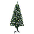 thumbnail image 1 of vidaXL Artificial Christmas Tree LEDs&Pine Cones&White Snow 150 cm, 1 of 5