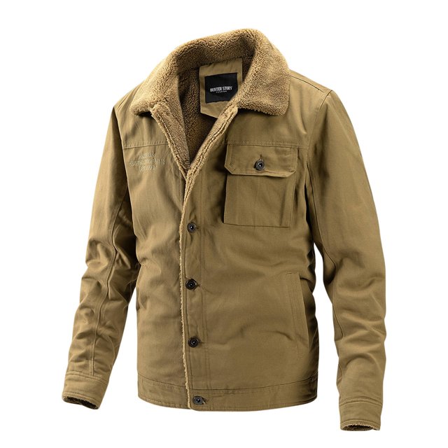 RXIRUCGD Veste Décontractée à Manches Longues pour Hommes, Khaki, Taille : m