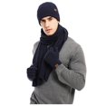 thumbnail image 1 of Knitted Wool Hat Scarf Gloves Man And Women's Fleece Cold Warm Three Piece Set, 1 of 3
