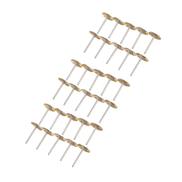 30 x Brass Wire Brush Round Brushes Disc Brush Pot Brush for 25MM