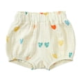 thumbnail image 1 of BOBOGOJP Girls Super Soft Performance Gym Shorts (Beige,9-12 Months), 1 of 5