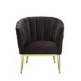 thumbnail image 2 of Acme Furniture Colla Accent Chair, Black Velvet & Gold, 2 of 2