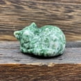 thumbnail image 2 of Natural Quartz Crystal Sleeping Cat Decoration Crystal Cat Sleeping Statue 2 Inch Opal Cat Crystal Statue Statue For Home Meditation, 2 of 9
