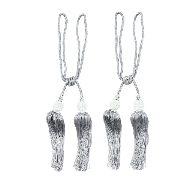 Labymos 1 Paire de Dos à Nouer pour Rideaux, Dos à Franges, Perles, Bride Boule, Embrasses