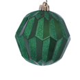 thumbnail image 1 of Vickerman MC190804D 5 in. Green Glitter Faceted Ball Ornament - 3 per Bag, 1 of 1