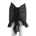 thumbnail image 2 of Fortune Women Mesh Mini Ruffle Skirts Cover Up Candy Color Bathing Skirt Beachwear Wrap, 2 of 5