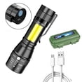 thumbnail image 4 of CEHVOM Économies du Printemps! Lampe de Poche Extérieure Lumineuse, Lampe de Poche Rechargeable à Zoom, 4 Modes Lampe de Poche Super Lumineuse Puissante Lampe de Poche Portative pour la Randonnée, le Camping et Autres Activités de Plein Air, 4 of 9