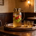 thumbnail image 1 of weibbin Jug Plastic Juices Pitcher PC High Temperature Proof Bar KTV Beverage Jug For Restaurant Fruit Tea 1L, 1 of 6