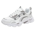thumbnail image 2 of XIAQUJ Chaussures de Course à Lacets pour Femmes Chaussures de Sport Espadrilles Blanches Espadrilles Mode pour Femmes Blanches 7(38), 2 of 6