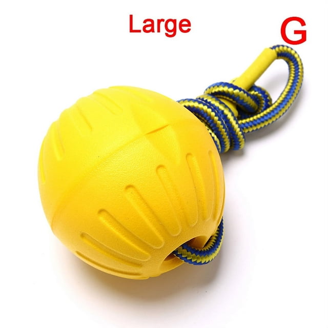 MesaSe 1PC Indestructible en Caoutchouc Formation Balle Chien Jouet avec Support Corde Morsure Résistant
