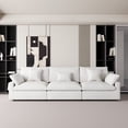 thumbnail image 1 of The Magic Home Canapé Sectionnel Modulaire en Lin à 3 Places, Blanc, 1 of 13