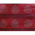 thumbnail image 4 of oneOone Georgette Viscose Fabric Leaves & Lotus Block Printed Fabric 1 Yard 42 Inch Wide, 4 of 4