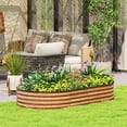 thumbnail image 2 of Outsunny Raised Garden Bed, 6' x 3' x 1' Galvanized Planter Box, Brown, 2 of 10