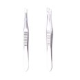 thumbnail image 1 of Miangastore Pinces de Précision pour Soins des Sourcils en Acier Inoxydable 2 Pcs 3,5 Po, 1 of 8