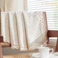thumbnail image 3 of Curtainking Linen Curtains Beige Curtains with Lace Trim for Living Room 90 Inch Long Rustic Farmhouse Curtains Rod Pocket Light Filtering Drapes Bedroom Window Curtain 2 Panels, 3 of 8