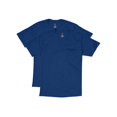 thumbnail image 2 of Hanes Mens Short Sleeve Pocket Tee Value 2-Pack, 2XL, Deep Royal, 2 of 2