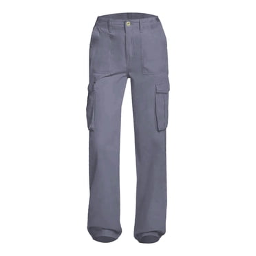 GZWYHT Cargo Pants Women,Work Pants,Adjustable Straight Fit Cargo Pants High Waist Baggy Hiking Pants With Pocket Wide Leg Parachute Pants,Pants for Women,Palazzo Pants,Cargo Sweatpants,Blue,XL