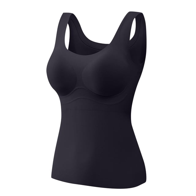 RXIRUCGD Haut Chaud Chauffant pour Femmes, Mode, Uni, à Encolure Ronde, avec Coussinet de Poitrine ( Noir, Taille : M )