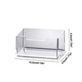 thumbnail image 3 of Clear Plastic Business Card Storage Box Organizer for Desk, Exhibition, or Home, ABS Material, 12x11x7cm, Spacious Card Holder, 3 of 7