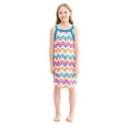thumbnail image 1 of LUOGENLI Robe Fillette Tout-Petits Sans Manches à Imprimés Floraux Robe de Princesse Robe de Danse Fête Robes Vêtements Robe pour Filles Denim Bleu 6-7 Ans, 1 of 2