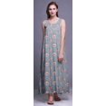 thumbnail image 3 of Bimba Robe de Nuit en Rayonne pour Femmes Maxi Imprimée Tenue de Sommeil Robe de Nuit-G, 3 of 5