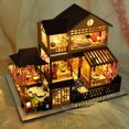 thumbnail image 2 of Wood Innovative DIY Miniature Dolls House Kit With Furniture And LED Light Innovative Room Gift Idea Wooden Doll House With Innovative And Integrated Component DIY Miniature Dolls House Kit Safe For, 2 of 8