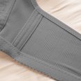 thumbnail image 4 of Birdeem Womens Non Steel Ring Style Printed Gathered Middle Button Breathable Underwear Daily Bra, 4 of 5