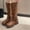 Brown, variant on Amzcrzy Knee High Boots Women Fall Winter Tall Round Toe Chunky Heel Boots Ladies Fashion Casual Boots Thigh High Boots Women's Boots Boots for Women Womens Winter Boots Womens Cowboy Boots