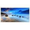 thumbnail image 2 of Moeraki Rochers sous Ciel Nuageux - Impression Photo sur Toile Bord de Mer, 2 of 3