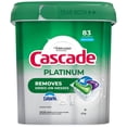 thumbnail image 4 of Cascade Platinum Dishwasher Pods, Dishwasher Detergent, Fresh, 83 Count, 4 of 12