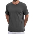 thumbnail image 2 of Gspmoly T-Shirt pour Homme, T-Shirt à Manches Courtes pour Homme T-Shirt Décontracté Uni Version Filet Col Rond Manches Courtes Version Légère Haut/chemise à Manches Courtes Col Rond Hauts pour Sortir jusqu'à 65 % de Rabais, 2 of 5