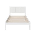 thumbnail image 3 of Leo & Lacey Contemporary Full Solid Wood Platform Bed in White, 3 of 4