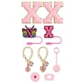 thumbnail image 1 of Glass & Bottle Drinkware Accessory Set Embroidery Patch Straw Covers Charm Necklace Chain Leak Guard Accessories for Cups Complete Decorative Upgrade Kit, 1 of 3
