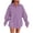 Purple, variant on HongQid Oversized Sweatshirt for Women Casual Long Sleeve Polo V Neck Shirts Loose Fit Pullover Tops Fall Fashion