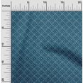 thumbnail image 1 of oneOone Coton Flex Sarcelle Bleu Tissu Géométrique Bandhani Robe Tissu Imprimé Tissu par la Cour 40 Pouces de Large, 1 of 4