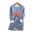 thumbnail image 1 of Chandail en Molleton Épais en Polaire de Noël pour Femmes, sous-Vêtement Chaud Col Rond, 1 of 3