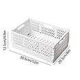 thumbnail image 2 of Maplenight Foldable Plastic Small Baskets 12 x 8 x 5 Inch Collapsible Storage Crate for Home Office Classroom with Mesh Ventilation Multifunctional Organizer White, 2 of 6