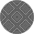 thumbnail image 1 of Ahgly Company Tapis Rond Lavable en Machine Intérieur Transitionnel Gris, 4 Pieds Rond, 1 of 7