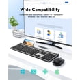 thumbnail image 3 of Samsers Wireless Keyboard and Mouse Combo, Ultra Slim Rechargeable Dual-Mode (Bluetooth 5.0x2 +2.4G) Silent Keyboard and Mouse Se, 3 of 7