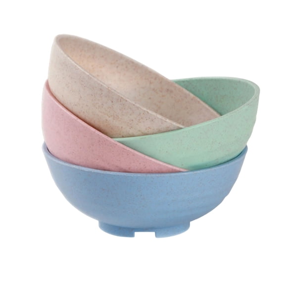 Bwiyojiz Count 4pcs 5.7"Lx2.55"H Plastic Bowls Microwave Dishwasher Safe Cereal Bowl Large 14.5x6.5cm X Home Serveware, Gifts for Friend