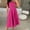 01 Hot Pink, variant on Weiqiqre Casual Dresses for Women Spaghetti Strap Bustier Midi Dress Low Cut Flowy Pleated Hem Formal Dresses with Pockets