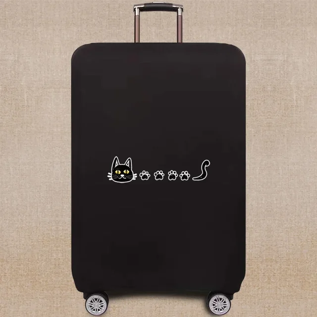 Travel Accessories Luggage Case Suitcase Dust Protective Cover 18-28 Inch Footprints Pattern Series Trolley Case Elastic Cover 1Footprints002 M