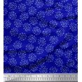 thumbnail image 1 of Soimoi Blue Poly Georgette Fabric Dot Abstract Printed Fabric 1 Yard 52 Inch Wide, 1 of 5