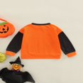 thumbnail image 3 of Bébé Garçon Garçon Fille Halloween Sweat-Shirt Citrouille Visage Imprimé Col Rond Manches Longues Pulls, 3 of 6