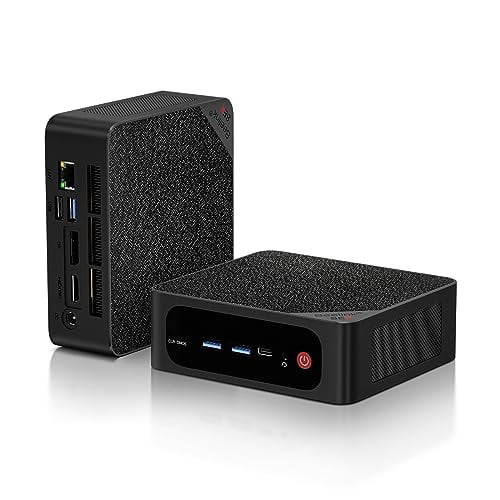 Beelink SER5 MAX Mini PC, AMD Ryzen 7 5800H(up to 4.4GHz) 8C/16T, Mini Computer 16GB DDR4 RAM 500GB NVMe SSD, Micro PC 4K@60Hz Triple Screen Display HDMI&DP&USB-C WiFi6/BT5.2/WOL/54W/HTPC/W-11 Pro