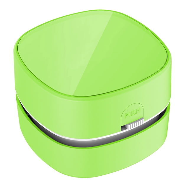 fastboy Desktop Cleaner Portable Smart Low Noise HandleDesk Cleaners Cordless 360ºRotatable Home Sweeper School Classroom Green without Battery