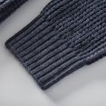 thumbnail image 4 of Men's Shawl Collar Cardigan Sweater Slim Fit Cable Knit Button up Merino wool Sweater_Navy_Small, 4 of 5